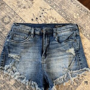 Blank NYC Women's Distressed Denim Shorts - Blue